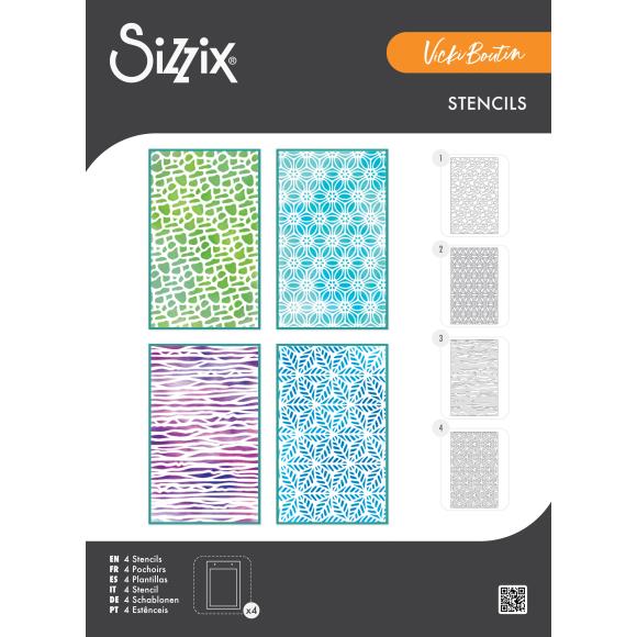 Sizzix Vicki Boutin Background Textures Stencil Set (667083)