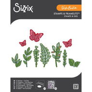 Sizzix Vicki Boutin Greenery Layers #1 stamps and Framelit Dies (667075)