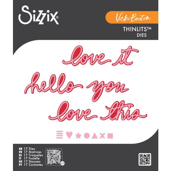 Sizzix Vicki Boutin Script #1 Die Set (667073)