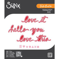 Sizzix Vicki Boutin Script #1 Die Set (667073)