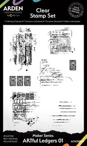 Arden Creative Studio - Maker Series Artful Ledger 01 Stamp Set (ACSCS004)