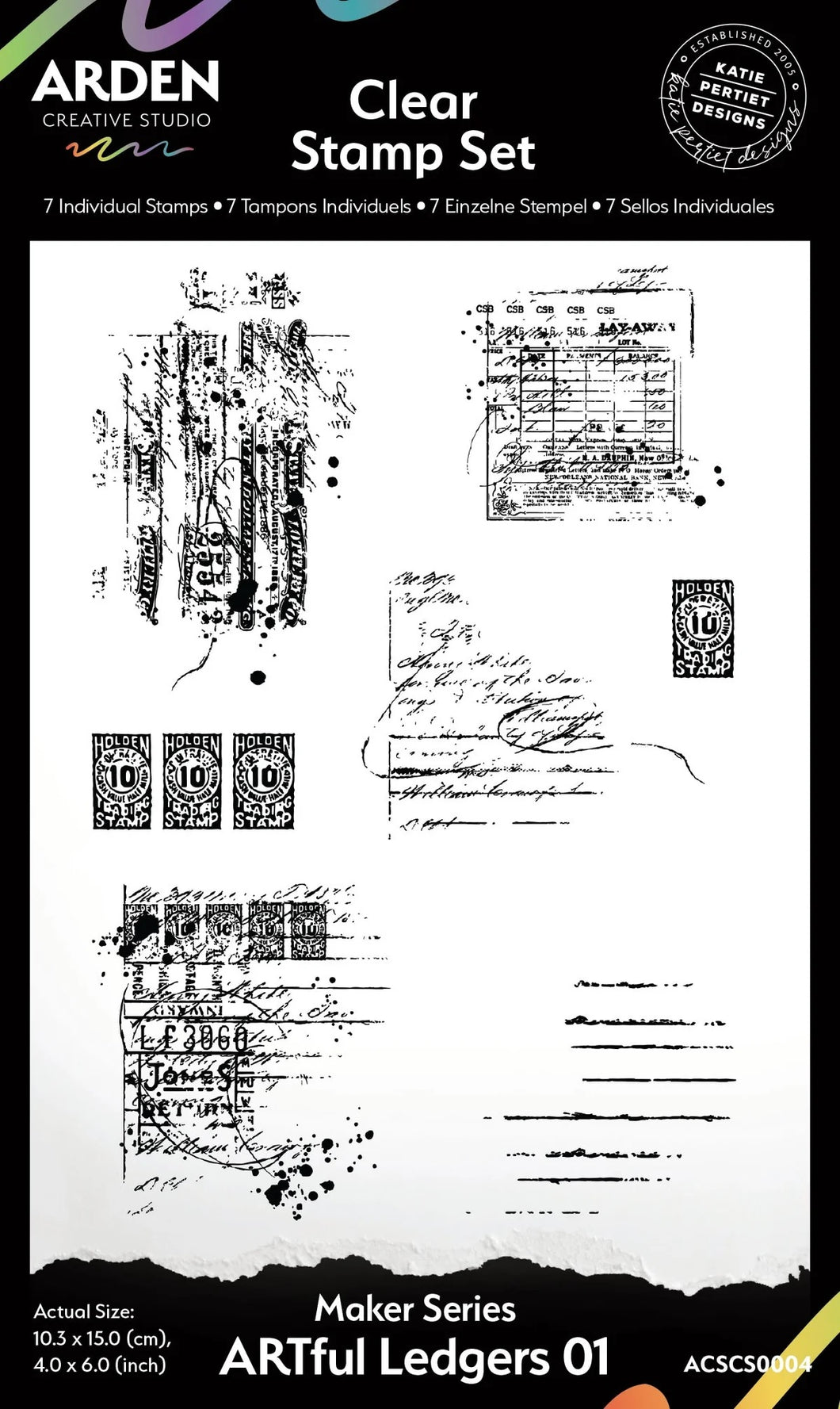 Arden Creative Studio - Maker Series Artful Ledger 01 Stamp Set (ACSCS004)