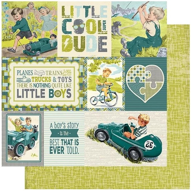 Authentique Paper Youngster Collection 12x12 Scrapbook Paper Youngster Six (YGN006)