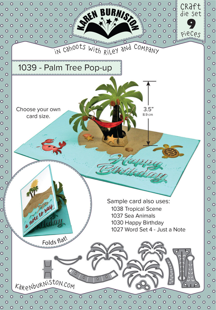 Karen Burniston Craft Die Set Palm Tree Pop-Up (1039)