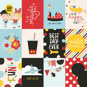 Simple Stories Say Cheese 4 Collection 12x12 Scrapbook Paper 3x4 Elements (10533)