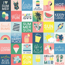 Load image into Gallery viewer, Simple Stories Sunshine and Blue Skies Collection 12x12 Scrapbook Paper 2x2 Elements (10617)
