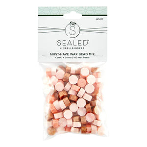 Spellbinders Paper Arts Sealed Collection Must-Have Wax Bead Mix Coral (WS-117)
