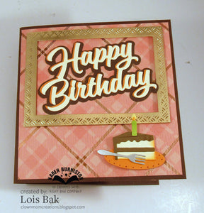 Karen Burniston Craft Die Set Happy Birthday Shadow (1179)