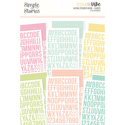 Simple Stories ColorVibe Alpha Sticker Book Lights (13431)