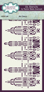 Creative Expressions Taylor Made Journal Art Deco Stencil 4x8 (CEST140)