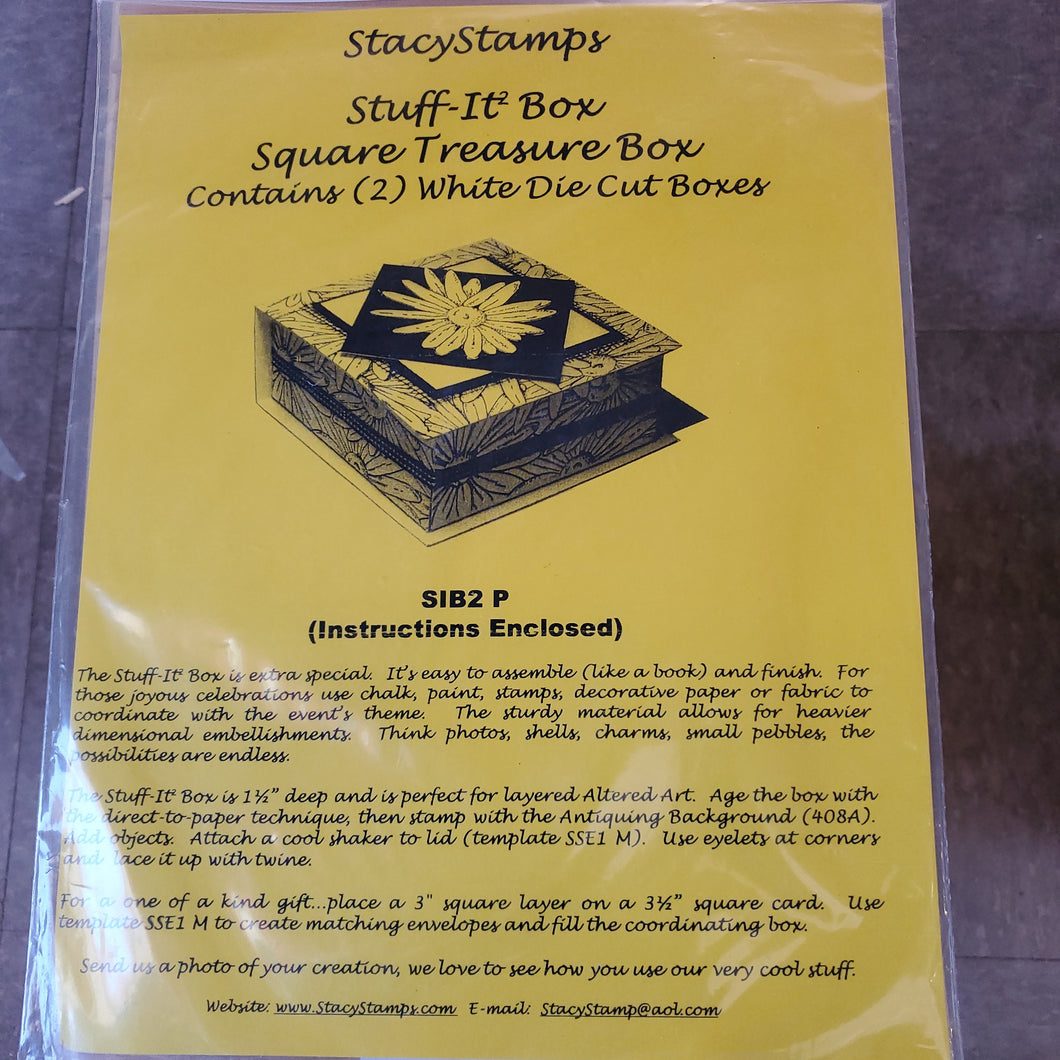 StacyStamps Stuff-It Box Square Treasure Box (SIB2 P)