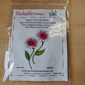 Great Impressions Stickable Stamps Stitched Flowers (H245S)