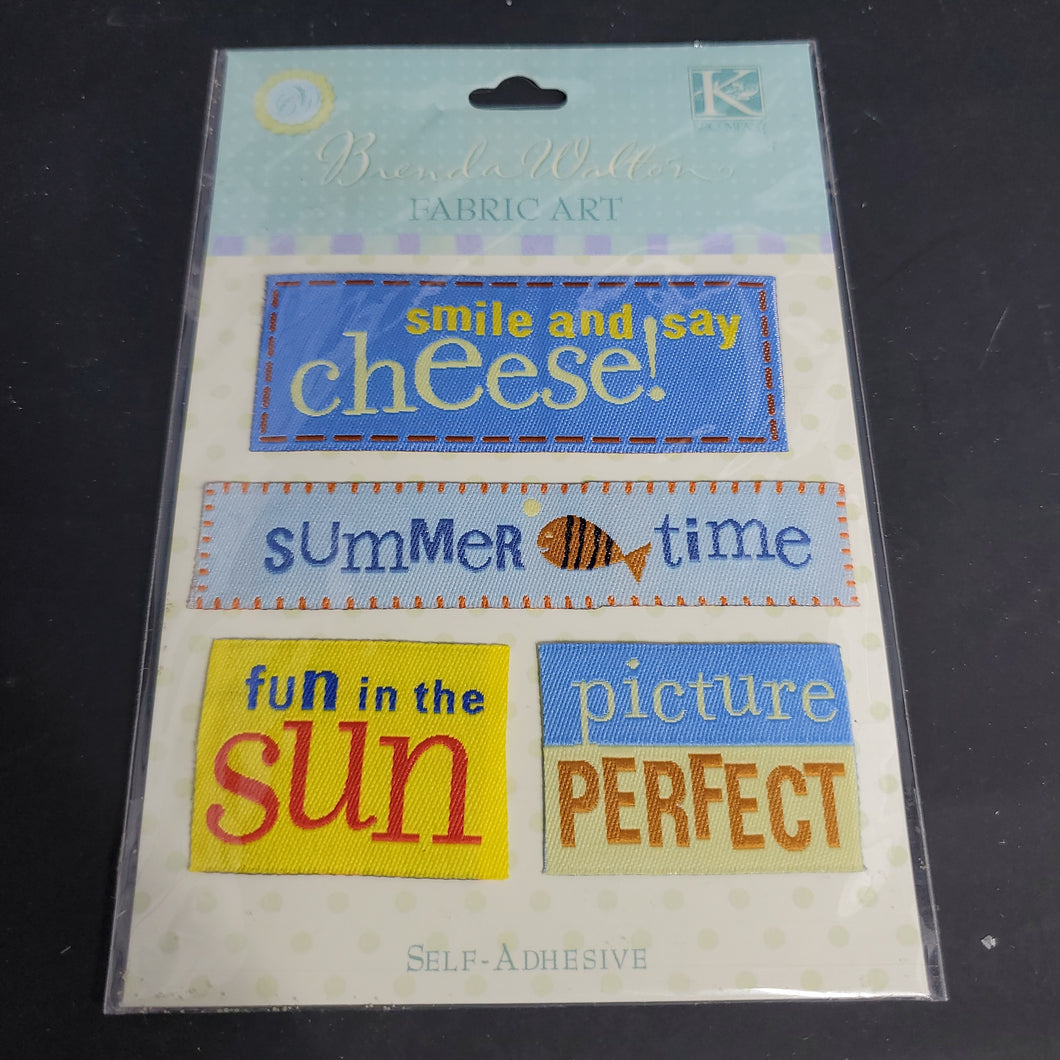 K & Company Brenda Walton Fabric Art Stickers Summer Words (580428)