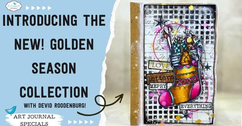 Elizabeth Craft Designs- Art Journal by Devid Roodenburg Golden Season Bundle plus FREE Gift