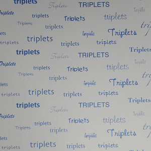 Scrappin' Twins 12x12 Scrapbook Paper Triplets Blue (TWP-06)