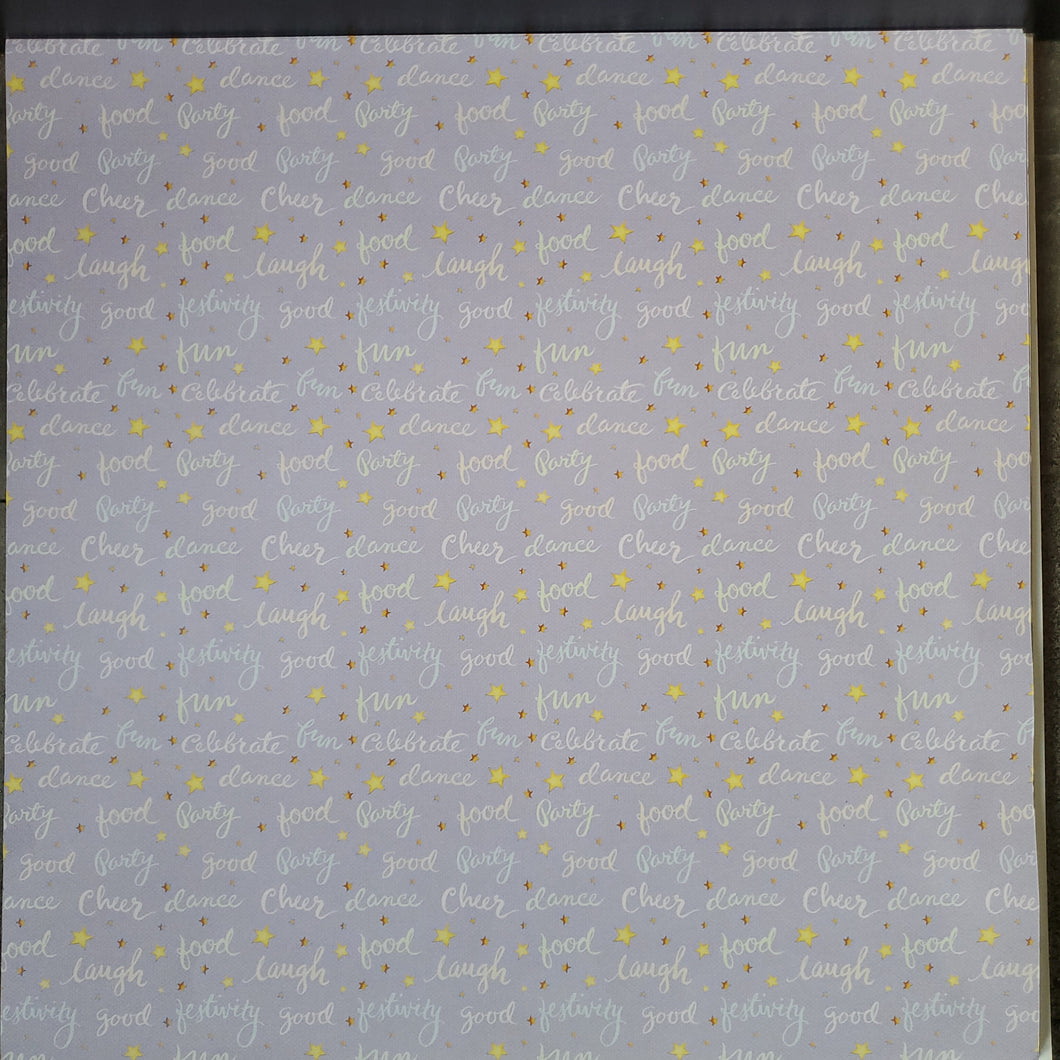 PSX Paper Designs 12x12 Scrapbook Paper Celebrate Pattern (SB145S)