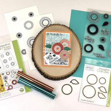 Load image into Gallery viewer, Gina K Designs Stamp N Foil Stamp &amp; Die Set Graphic Sunflowers
