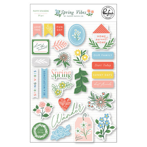 Pinkfresh Studios Spring Vibes Collections Puffy Stickers (188023)