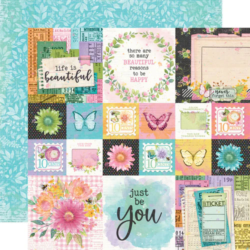 Simple Stories Simple Vintage Life In Bloom 12x12 Scrapbook Paper 2x2/ –  Everything Mixed Media