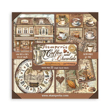 Load image into Gallery viewer, Stamperia Coffee &amp; Chocolate Collection 12x12 Paper Pad (SBBL144)
