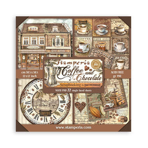 Stamperia Coffee & Chocolate Collection 12x12 Paper Pad (SBBL144)