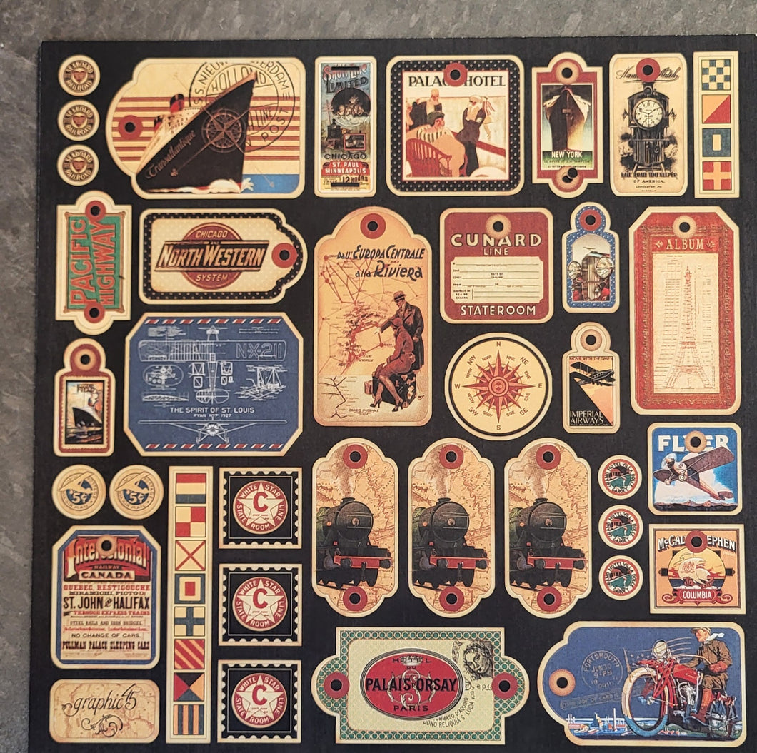 Graphic 45 - Transatlantique Collection - Tags (4500092)