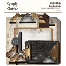 Load image into Gallery viewer, Simple Stories Simple Vintage Essentials Chipboard Clipboards (20415)
