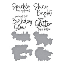 Load image into Gallery viewer, Spellbinders BetterPress Press Plate &amp; Die Set Sparkle On Sentiments (BP-207)
