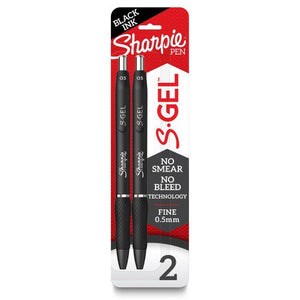 Sharpie S-Gel Pen 2 Pack Black Fine 0.5 mm (2096192)