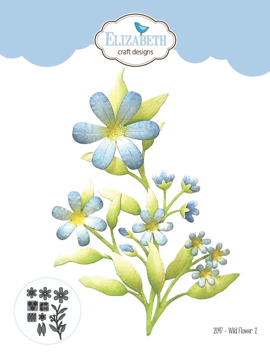 Elizabeth Craft Designs Garden Party Collection Dies Wild Flower 2 (2097)