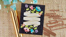 Load image into Gallery viewer, Spellbinders Paper Arts Glimmering Build a Banner Hot Foil Plate &amp; Die Set
