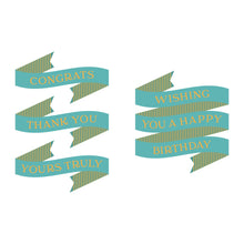 Load image into Gallery viewer, Spellbinders Paper Arts Glimmering Build a Banner Hot Foil Plate &amp; Die Set
