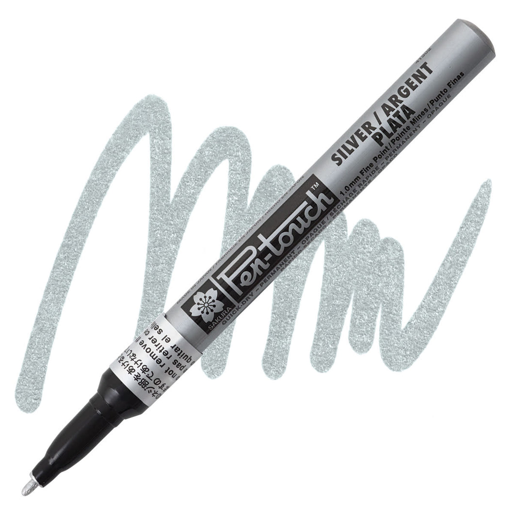 Pen-Touch Fine Point 1.0mm Silver