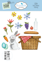 Load image into Gallery viewer, Elizabeth Craft Designs Sunny Days Collection Picnic Basket &amp; Bunny by Annette Green (2234)
