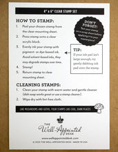 Load image into Gallery viewer, Nibs &amp; Ink - 4"x6" Clear Stamp Set (16 stamp designs)
