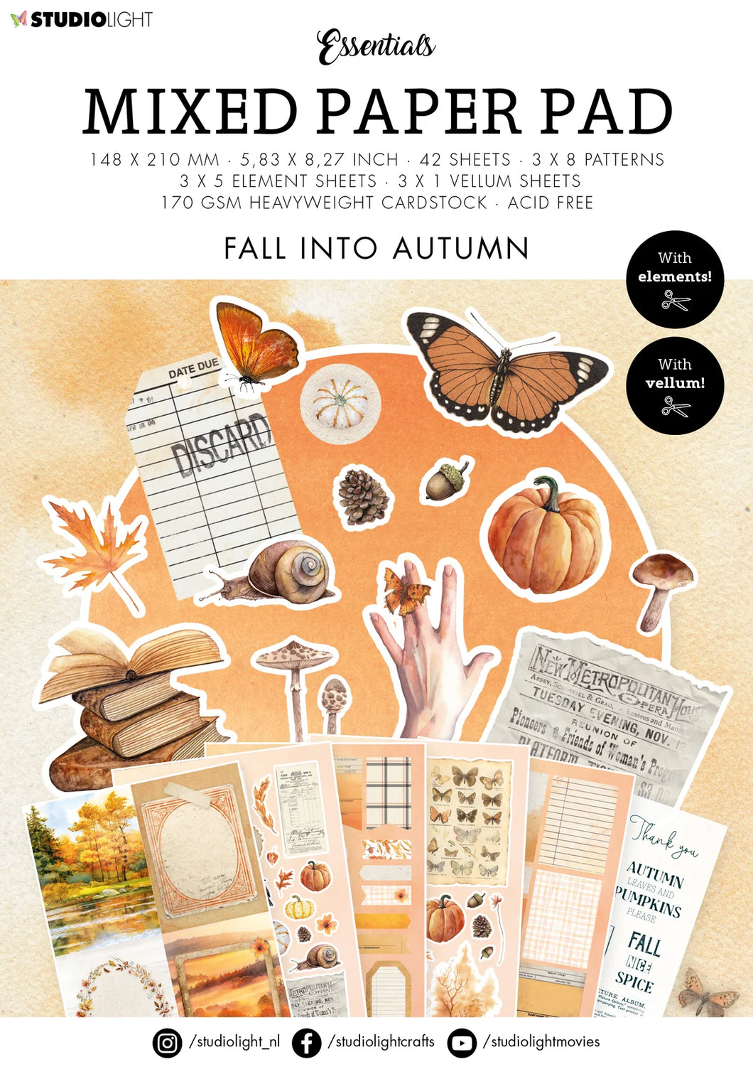 Studio Light Essentials Mixed Paper Pad Fall Into Autumn