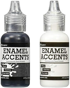 Ranger Enamel Accents Black & White Set (GAC27355)