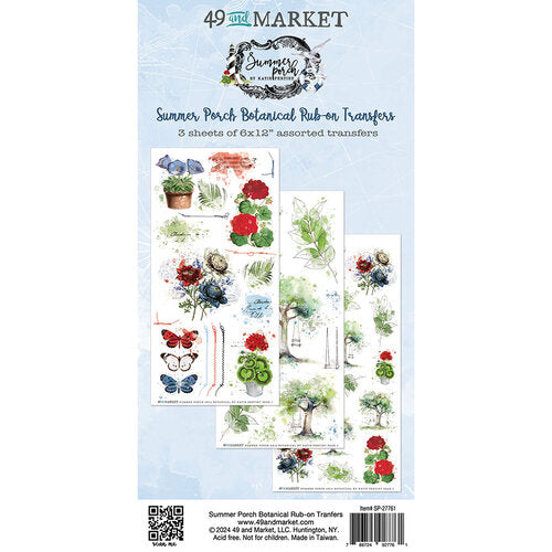 49 and Market Summer Porch Collection Botanical Rub Ons (SP-27761)