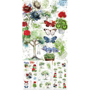 49 and Market Summer Porch Collection Botanical Rub Ons (SP-27761)