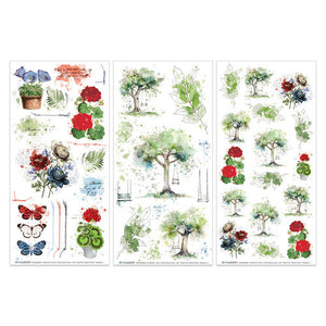 49 and Market Summer Porch Collection Botanical Rub Ons (SP-27761)