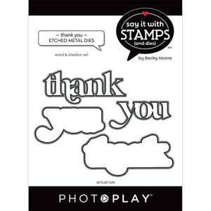 Photoplay Say it with Stamps Collection Thank You Die Set (SIS2820)