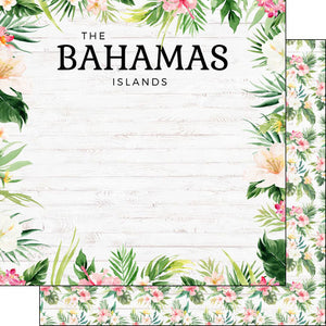 Scrapbook Customs 12x12 Scrapbook Paper Bahamas Vacay Paper (30146)