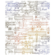 Load image into Gallery viewer, Aviator - 5x6 Rubber Cling Background Stamp
