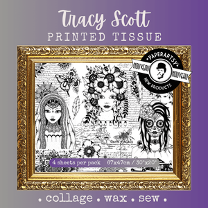 PaperArtsy Tracy Scott Printed Tissue Collage Paper (PT04)