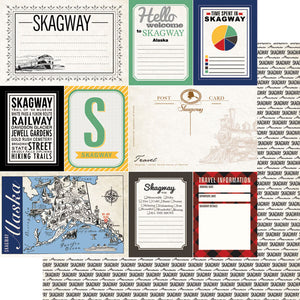 Scrapbook Customs 12x12 Scrapbook Paper Skagway Journal Paper (37006a)