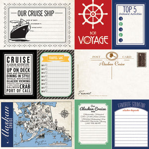 Scrapbook Customs 12x12 Scrapbook Paper Alaskan Cruise Journal Paper (37011)