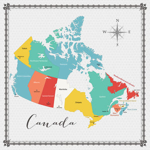 Scrapbook Customs 12x12 Scrapbook Paper Canada Memories Map Paper (37184)