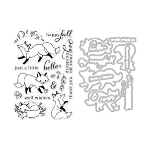 Hero Arts Stamp & Die Bundle Fall Fox (SB379)