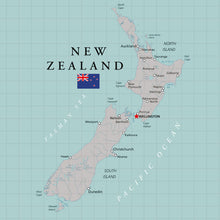 Load image into Gallery viewer, Scrapbook Customs 12x12 Scrapbook Paper New Zealand Adventure Map Paper (38130)
