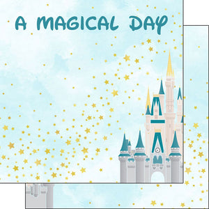 Scrapbook Customs 12x12 Scrapbook Paper Magical Day Castle Paper (38190)